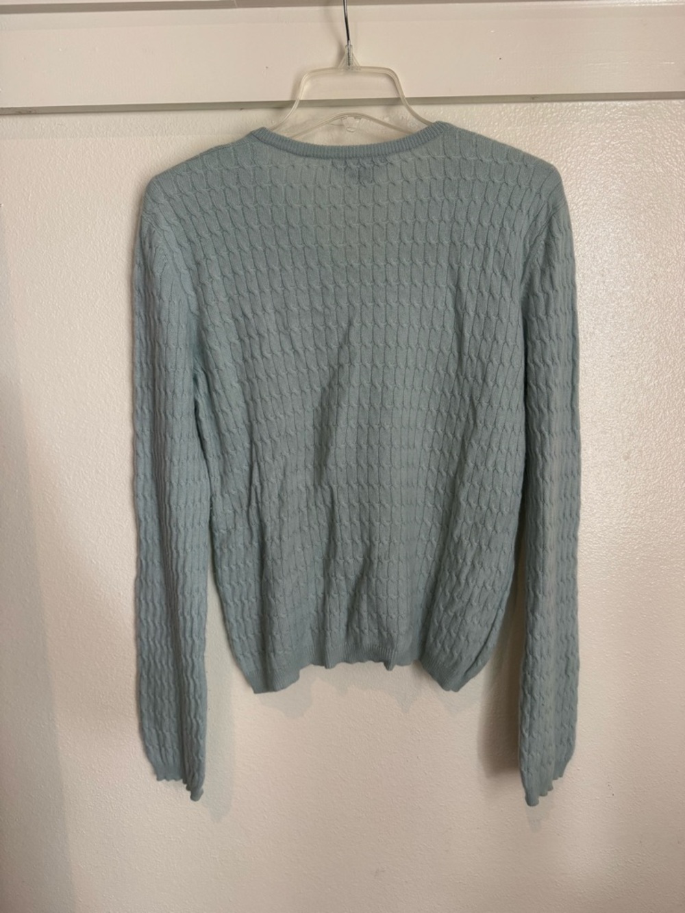 Grace Cashmere 100% Cashmere V-Neck Sweater Blue Small Soft Knit Classic - Picture 7 of 11